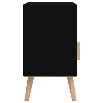 Bedside tables 2 pcs 40x30x55 cm wood derivatives black