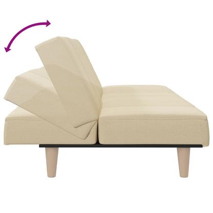 Sofá-cama tecido creme