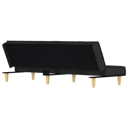 Sofá-cama tecido preto