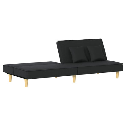 Sofá-cama tecido preto