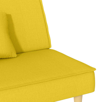 Sofá-cama tecido amarelo-claro