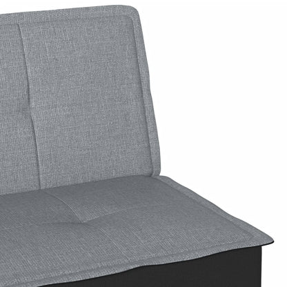 Sofá-cama tecido cinzento-claro