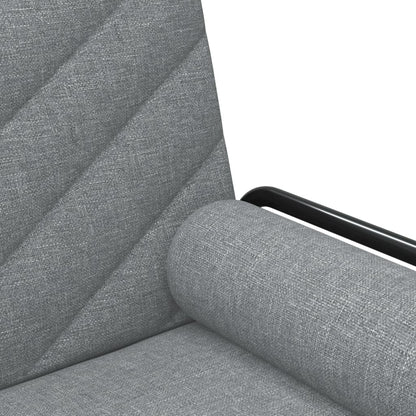 Sofá-cama com apoio de braços tecido cinzento-claro