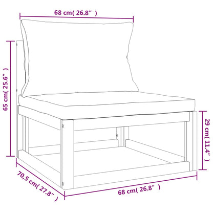 10 pcs conj. lounge de jardim madeira c/ almofadões cinza-claro