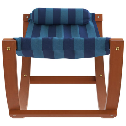 Children's hammock with blue striped fabric