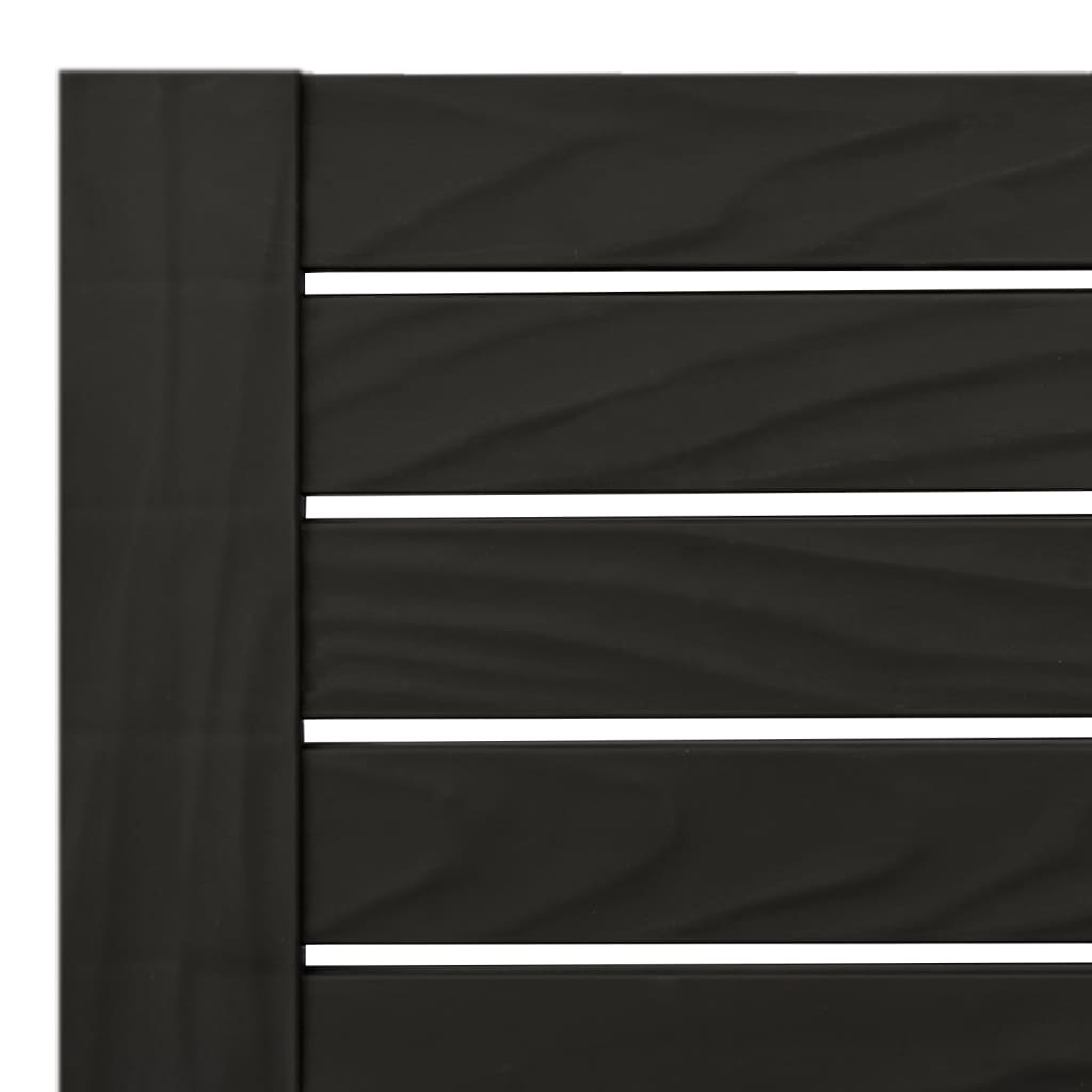 Double sun lounger 155x138x83 cm black polypropylene