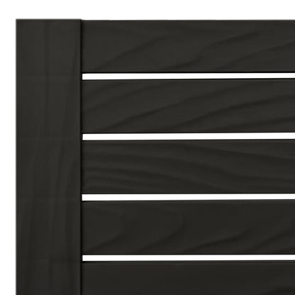 Double sun lounger 155x138x83 cm black polypropylene