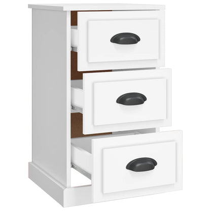 Bedside table 39x39x67 cm wood derivatives white
