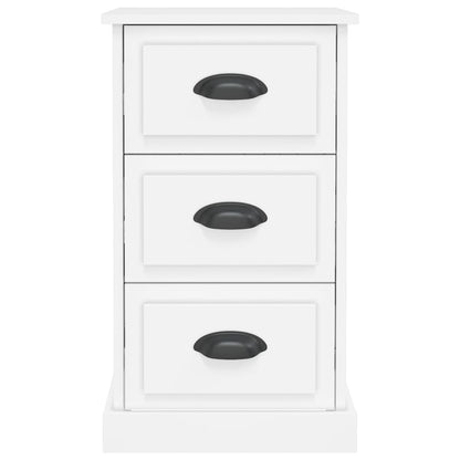 Bedside table 39x39x67 cm wood derivatives white