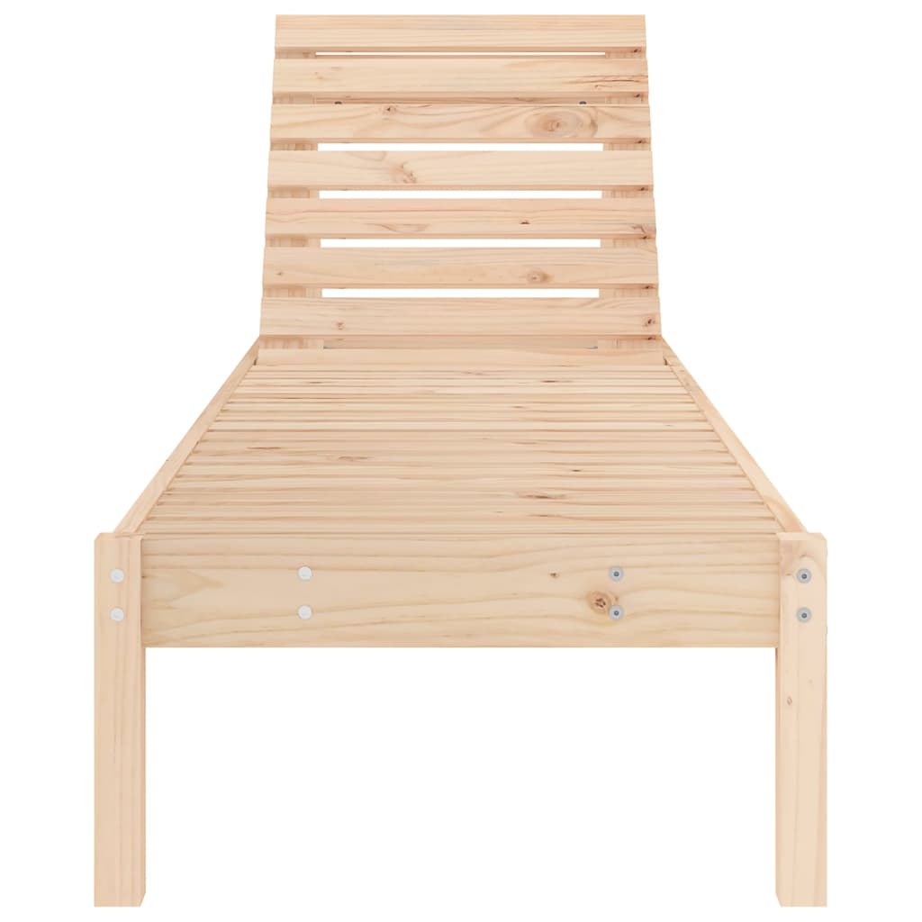 Sun lounger 199.5x60x74 cm solid pine wood