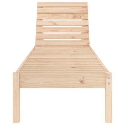 Sun lounger 199.5x60x74 cm solid pine wood