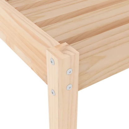 Sun lounger 199.5x60x74 cm solid pine wood