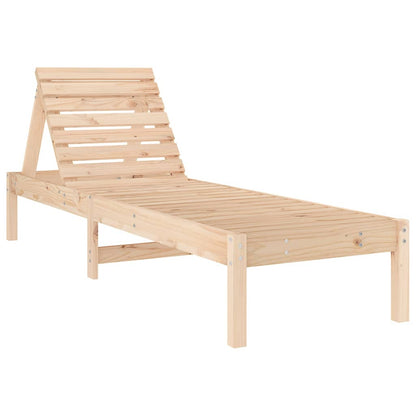 Sun loungers 2 pcs 199.5x60x74 cm solid pine wood