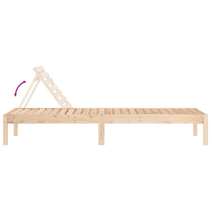 Sun loungers 2 pcs 199.5x60x74 cm solid pine wood