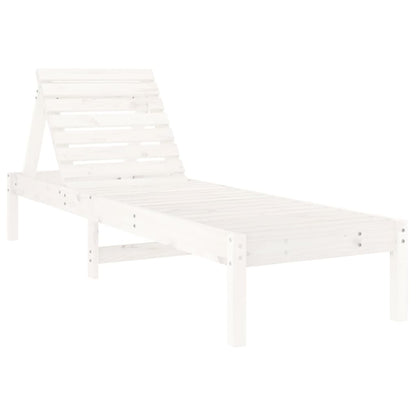 Sun loungers 2 pcs 199.5x60x74 cm solid pine white