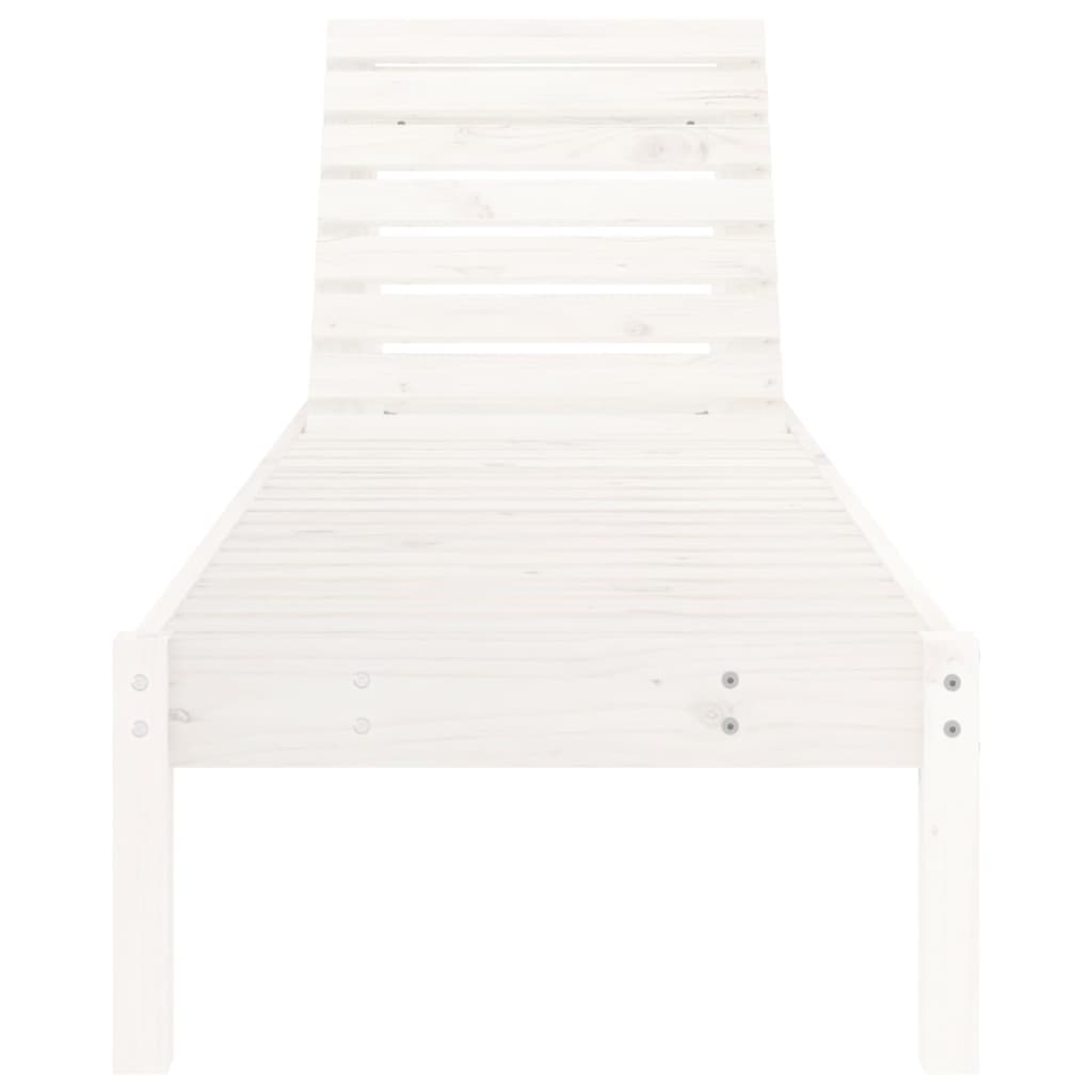 Sun loungers 2 pcs 199.5x60x74 cm solid pine white