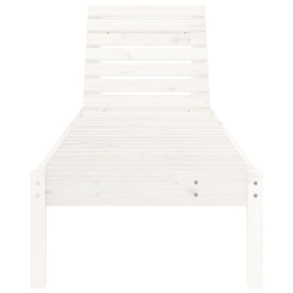 Sun loungers 2 pcs 199.5x60x74 cm solid pine white