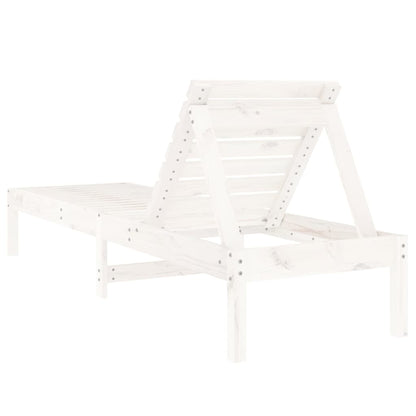 Sun loungers 2 pcs 199.5x60x74 cm solid pine white