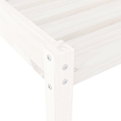 Sun loungers 2 pcs 199.5x60x74 cm solid pine white