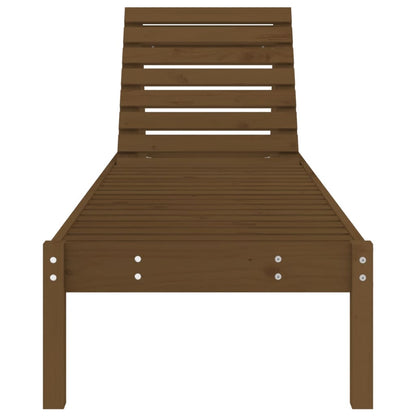 Sun loungers 2 pcs 199.5x60x74 cm solid pine honey brown