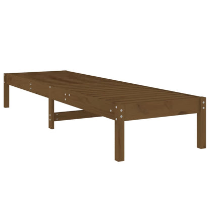 Sun loungers 2 pcs 199.5x60x74 cm solid pine honey brown