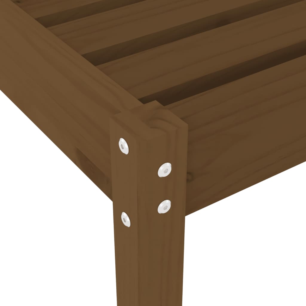 Sun loungers 2 pcs 199.5x60x74 cm solid pine honey brown