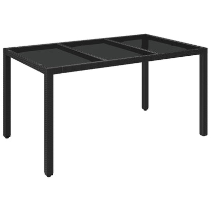 7 pcs conjunto jantar jardim c/ almofadões vime PE preto/cinza