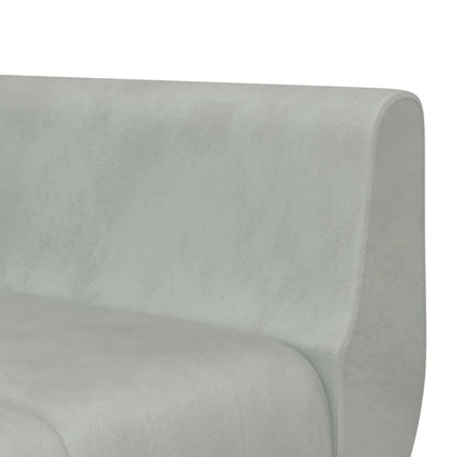 Sofá-cama em forma de L 275x140x70 cm veludo cinzento