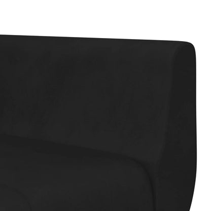 Sofá-cama em forma de L 275x140x70 cm veludo preto