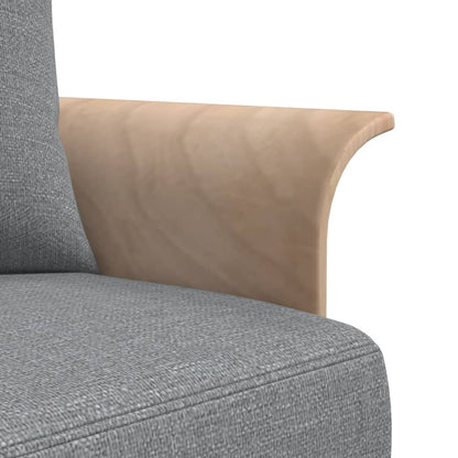Sofá-cama em forma de L 279x140x70 cm tecido cinzento-claro