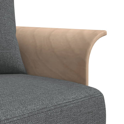 Sofá-cama em forma de L 279x140x70 cm tecido cinzento-escuro