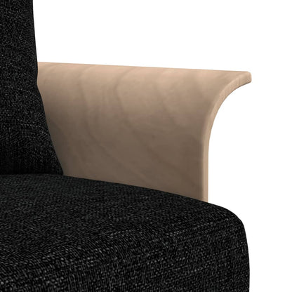 Sofá-cama em forma de L 279x140x70 cm tecido preto