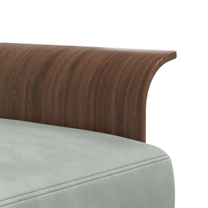 L-shaped sofa bed 279x140x70 cm light grey velvet