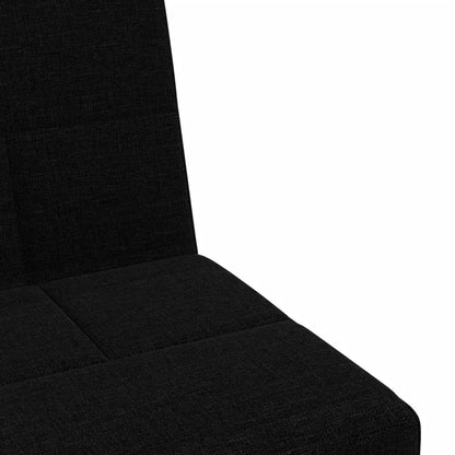 L-shaped sofa bed 279x140x70 cm black fabric