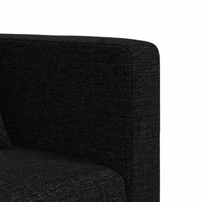 Sofá-cama em forma de L 275x140x70 cm tecido preto