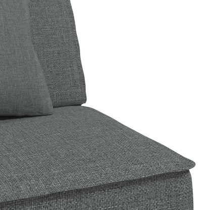 Sofá-cama em forma de L 255x140x70 cm tecido cinzento-escuro