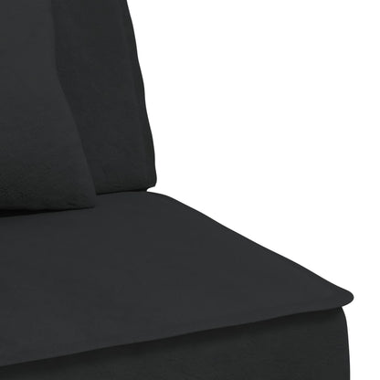Sofá-cama em forma de L 255x140x70 cm veludo preto