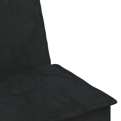 Sofá-cama em forma de L 255x140x70 cm veludo preto