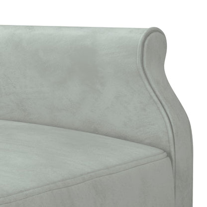 L-shaped sofa bed 271x140x70 cm light grey velvet