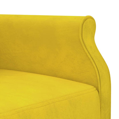 Sofá-cama em forma de L 271x140x70 cm veludo amarelo