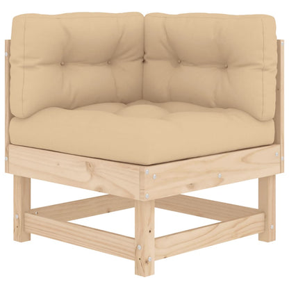10 pcs conjunto lounge jardim c/ almofadões madeira maciça