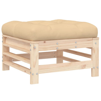 10 pcs conjunto lounge jardim c/ almofadões madeira maciça