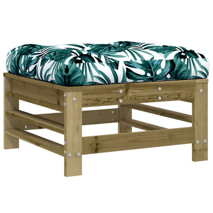 10 pcs conjunto lounge de jardim c/ almofadões pinho impregnado