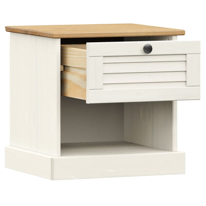 Mesa de cabeceira VIGO 42x35x42 cm pinho maciço branco