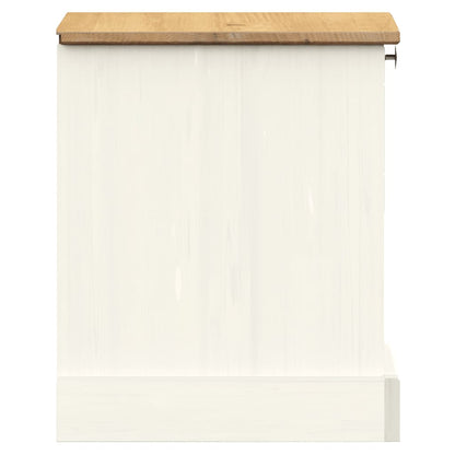 Mesa de cabeceira VIGO 42x35x42 cm pinho maciço branco