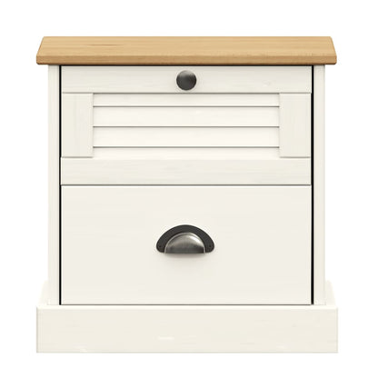 VIGO bedside table 42x35x42 cm solid pine white