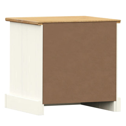VIGO bedside table 42x35x42 cm solid pine white