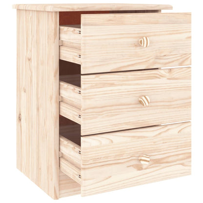 HIGH bedside table 41x35x55.5 cm solid pine wood
