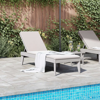 Sun lounger 186x60x29 cm PP grey