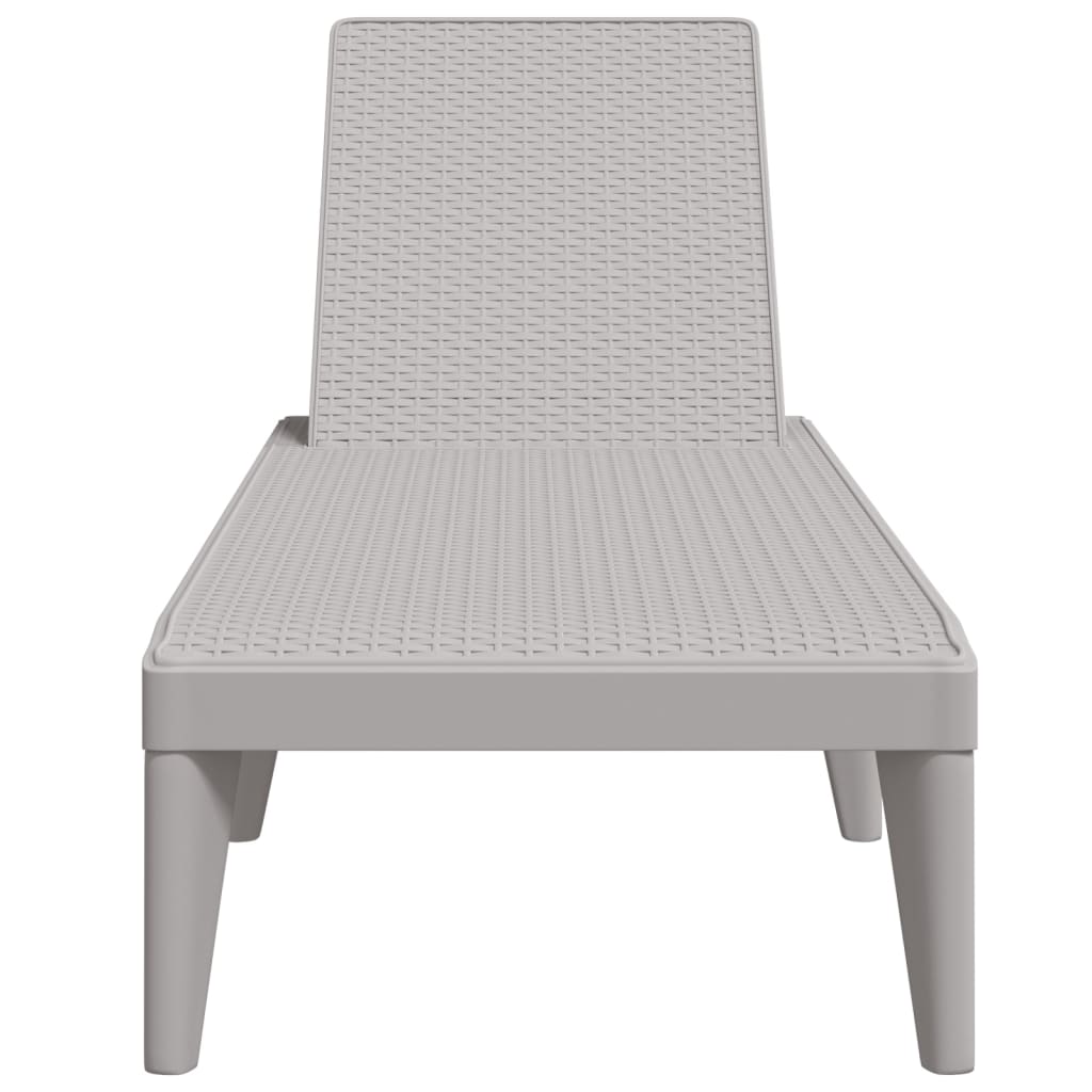 Sun lounger 186x60x29 cm PP grey